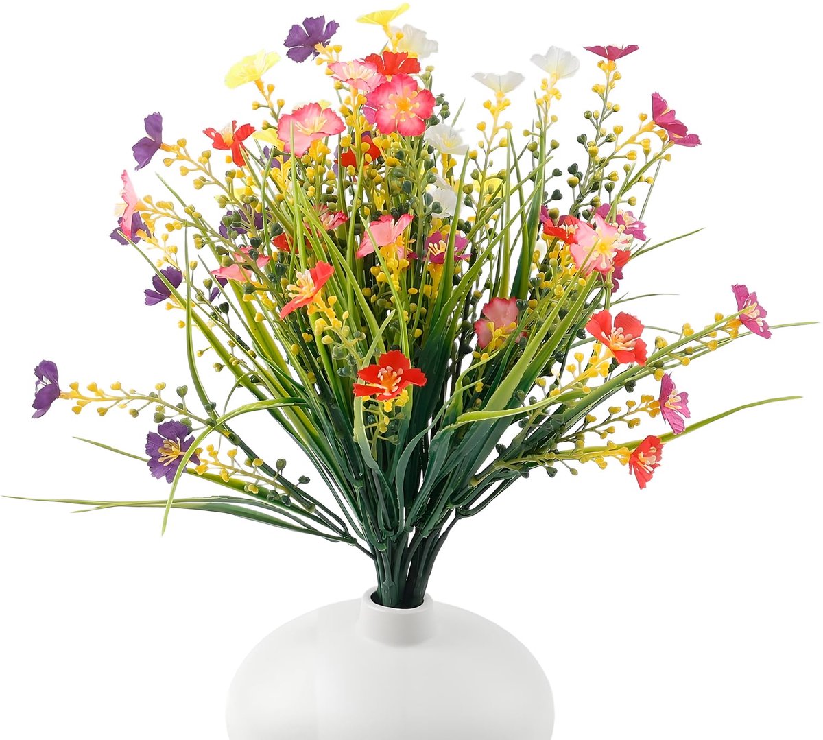 Kunstbloemen, Realistische Kunstbloemen, Balkonplanten voor Buiten, Weerbestendig, Plastic Bloemen, Zijden Bloemen voor Binnen en Buiten, Balkonbakken