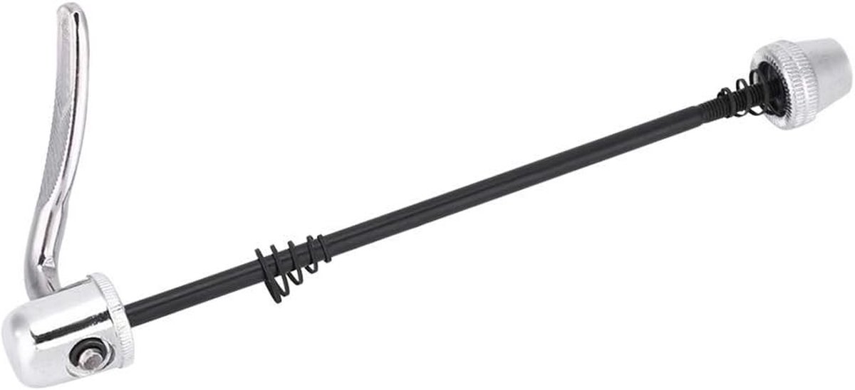Fietsspies Set - Snelspanner Stalen - Fietstrainer Gebruik - Lichtgewicht Ontwerp - 193 cm Lengte - Zilverkleurig