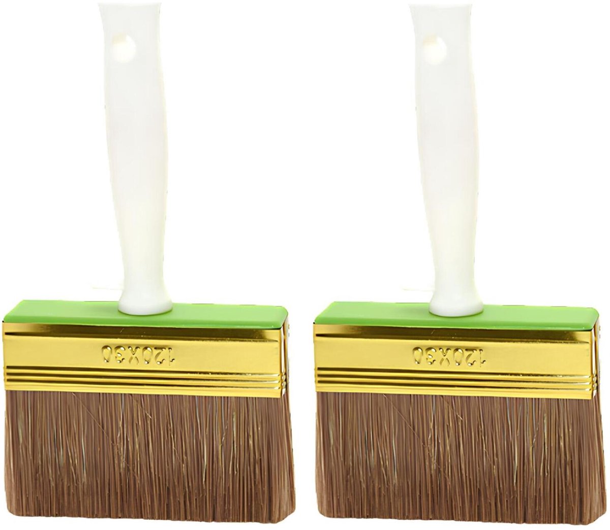 Humbert Blokkwast - 2x - 12 x 3 cm - schilderen - verfspullen - dikke kwasten - kunststof