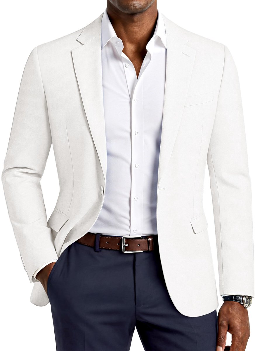 PAUL JONES Herenblazer, sportief, modern, jersey, blazer, regular fit, 1 knopen, pak, zakelijk, bruiloft