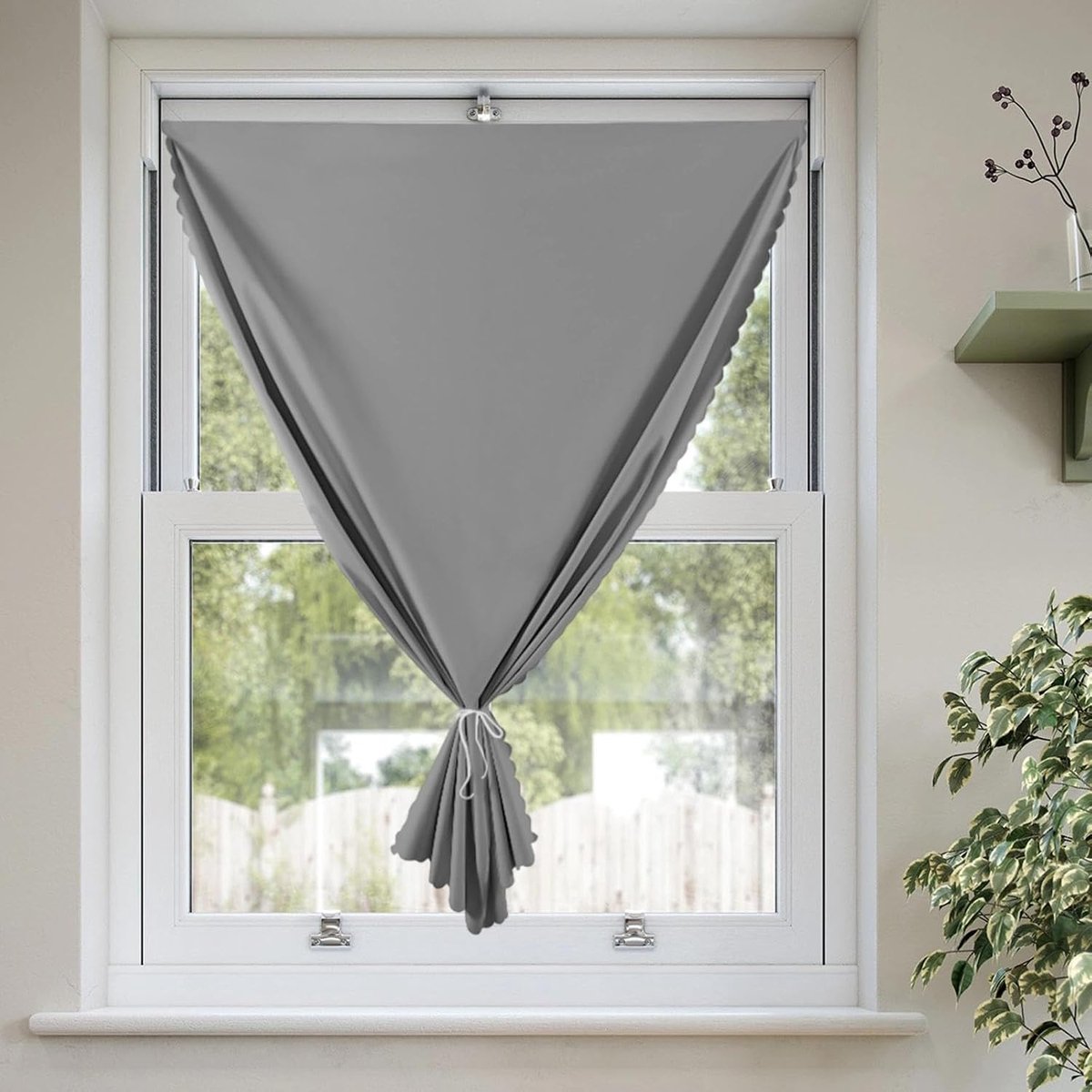 zelfklevend, ondoorzichtig, breedte 0,7 m, hoogte 1,5 m, eenvoudige installatie, gordijn met klittenband, grijs, voor slaapkamer, keuken, balkon