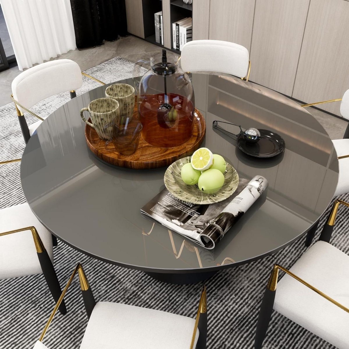 Tafel Film - Beschermhoes - Tafel Beschermen - Afgeronde Randen - Rond 80 cm - Transparant