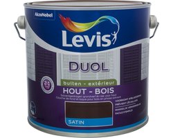 Levis - Duol Hout Buiten Satin - Notenbruin - 2,5 L