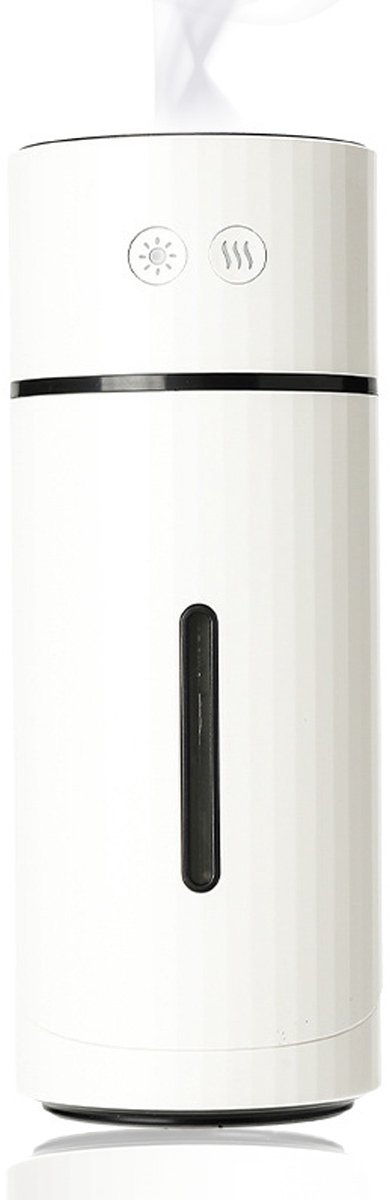 Draagbare luchtbevochtiger, compact model met koude nevel en verstelbare hoek, 260 ml waterreservoir, USB-voeding, ledverlichting in 7 kleuren & automatische uitschakeling – voor slaapkamer, thuis, kantoor
