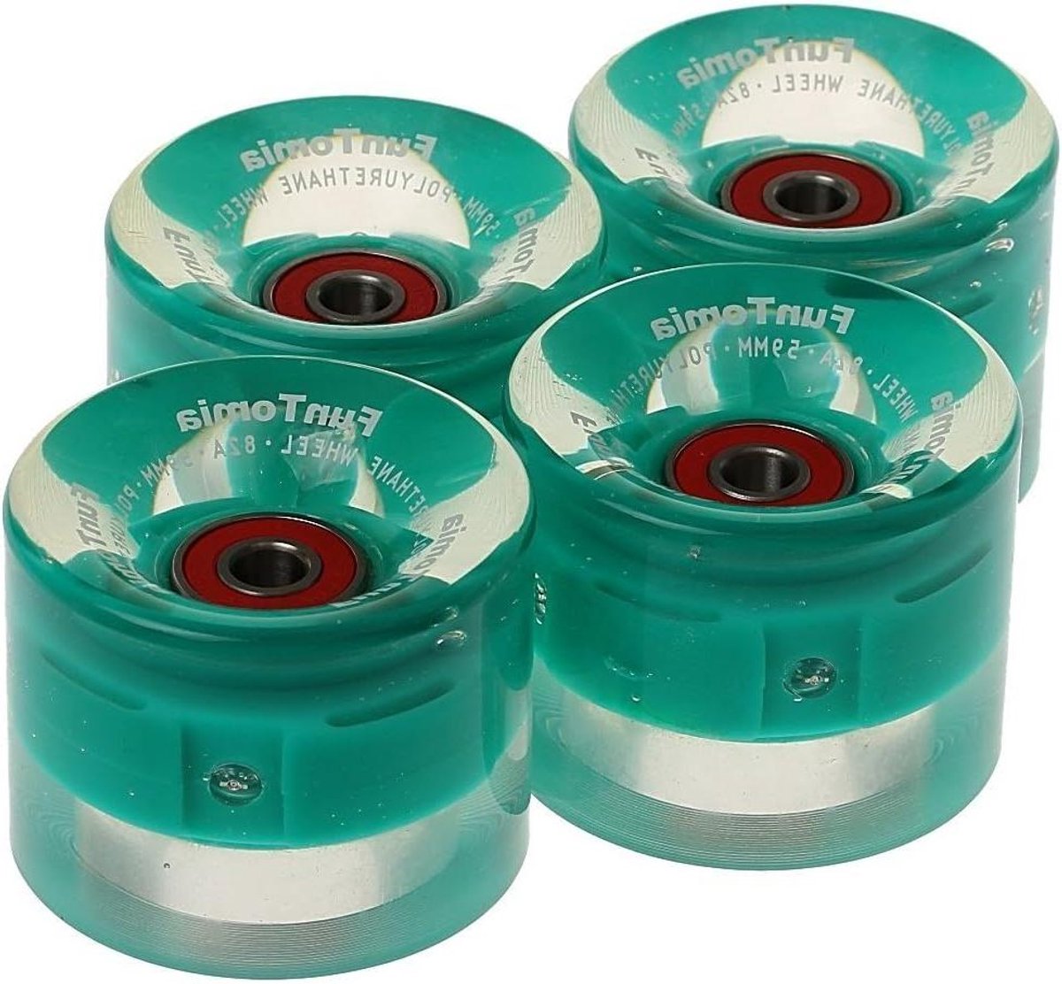 Skateboard Wielen Mini Board Wielen Freeriden Dansen Sliden LED Licht Zonder Batterijen 59x45mm 82A Petrol