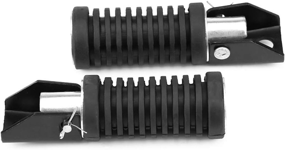 Motorfiets Voetsteunen - Voetsteun Rubber - Comfortabel Rijden - Antislip Grip - Set van 2 - Zwart