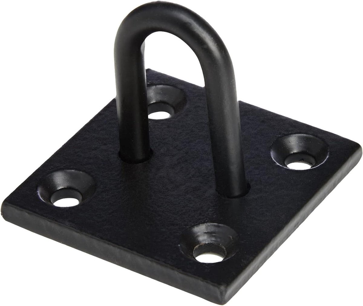 Stalen Nietje op Plaat - Kettingbevestiger Hek - Ketting Bevestigen - Zware Staalconstructie - 8mm x 5cm - Zwart