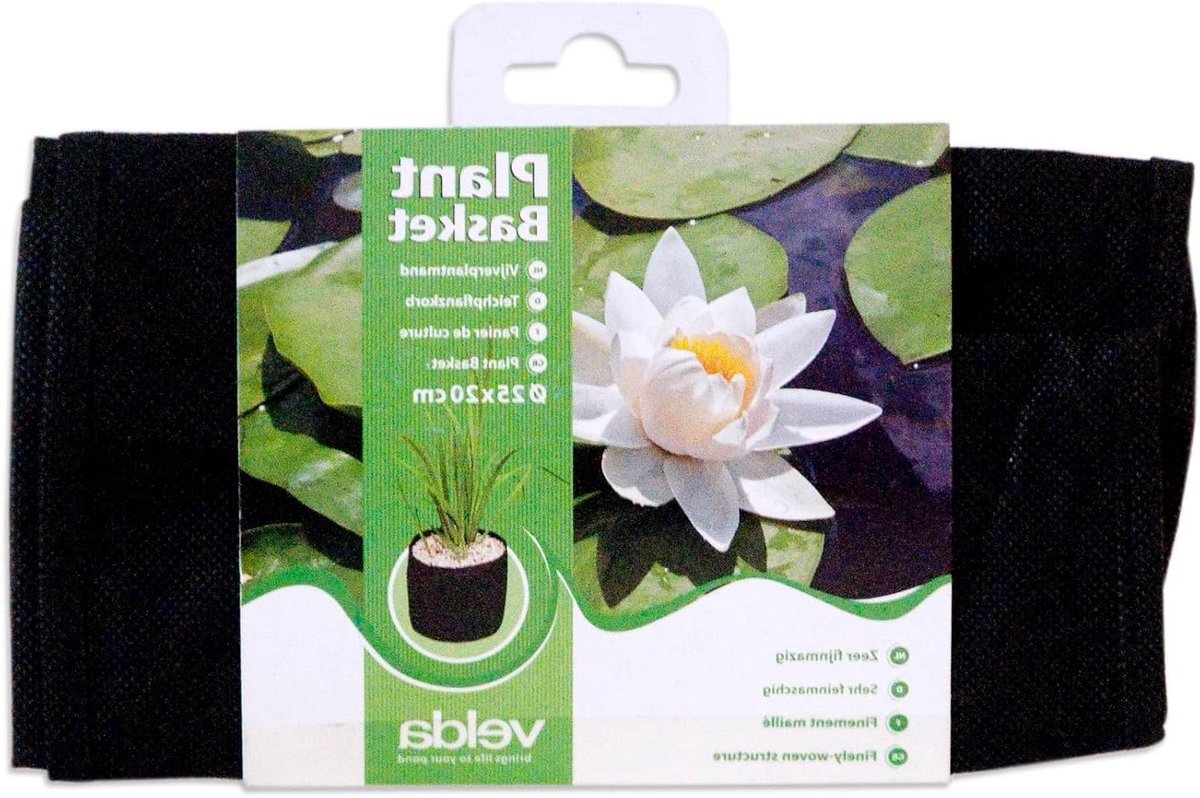 Plantmand - Mand voor planten - Vijverplanten decoreren - Natuurlijke uitstraling - 25 x 20 cm - Bruin
