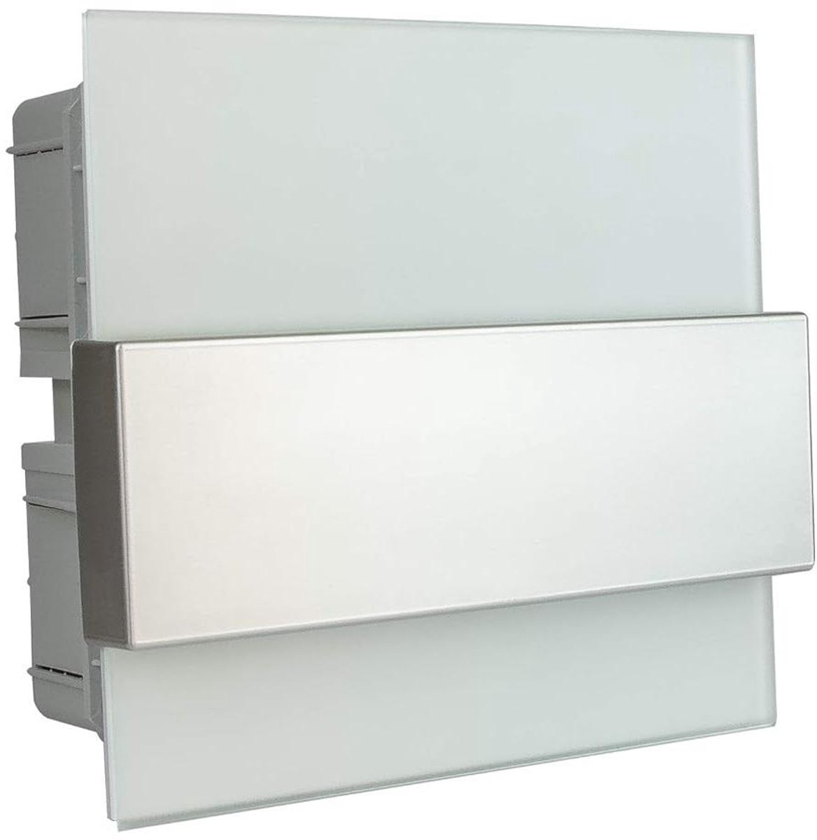 Verdelingkast - Groepen kast - Elektrische Installatie - Inbouw Model - 8 Modules - Wit Glas