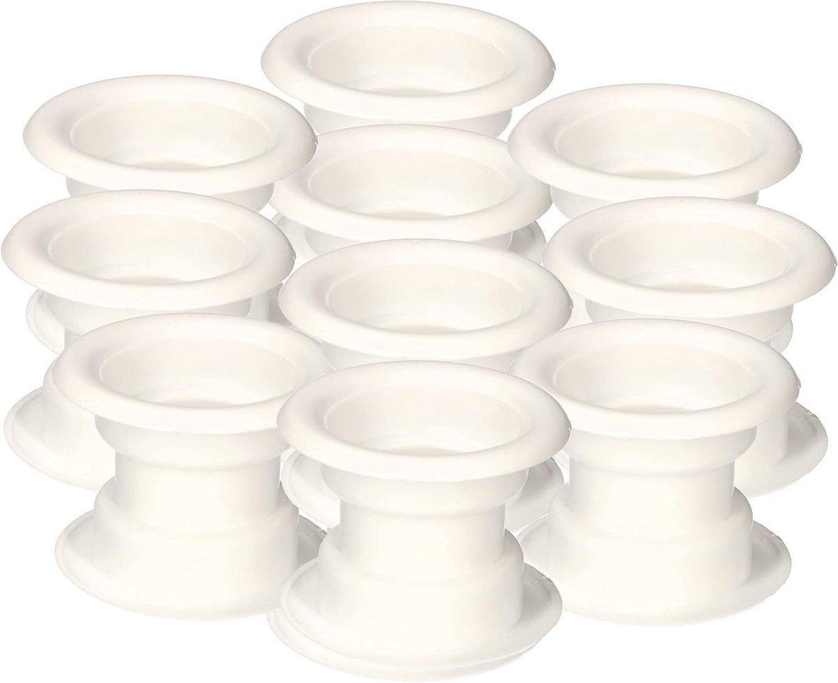 Luchtroosters Rond - Ventilatieroosters Deur - Luchtcirculatie Verbeteren - Geprofileerde Vorm - 55 mm Buitendiameter - Wit