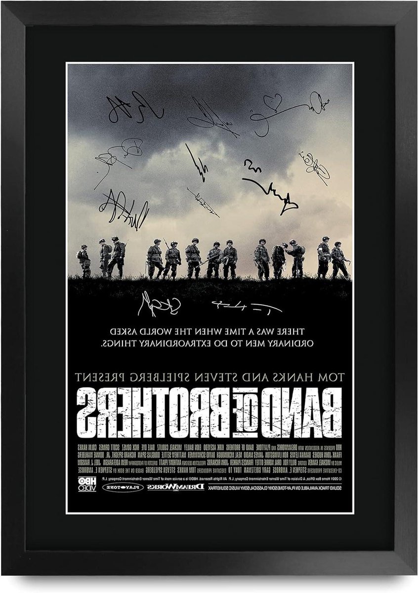 Televisie Herinnering - Film Poster - Fan Collectie - Geprinte Handtekening - A3 Formaat - Zwart