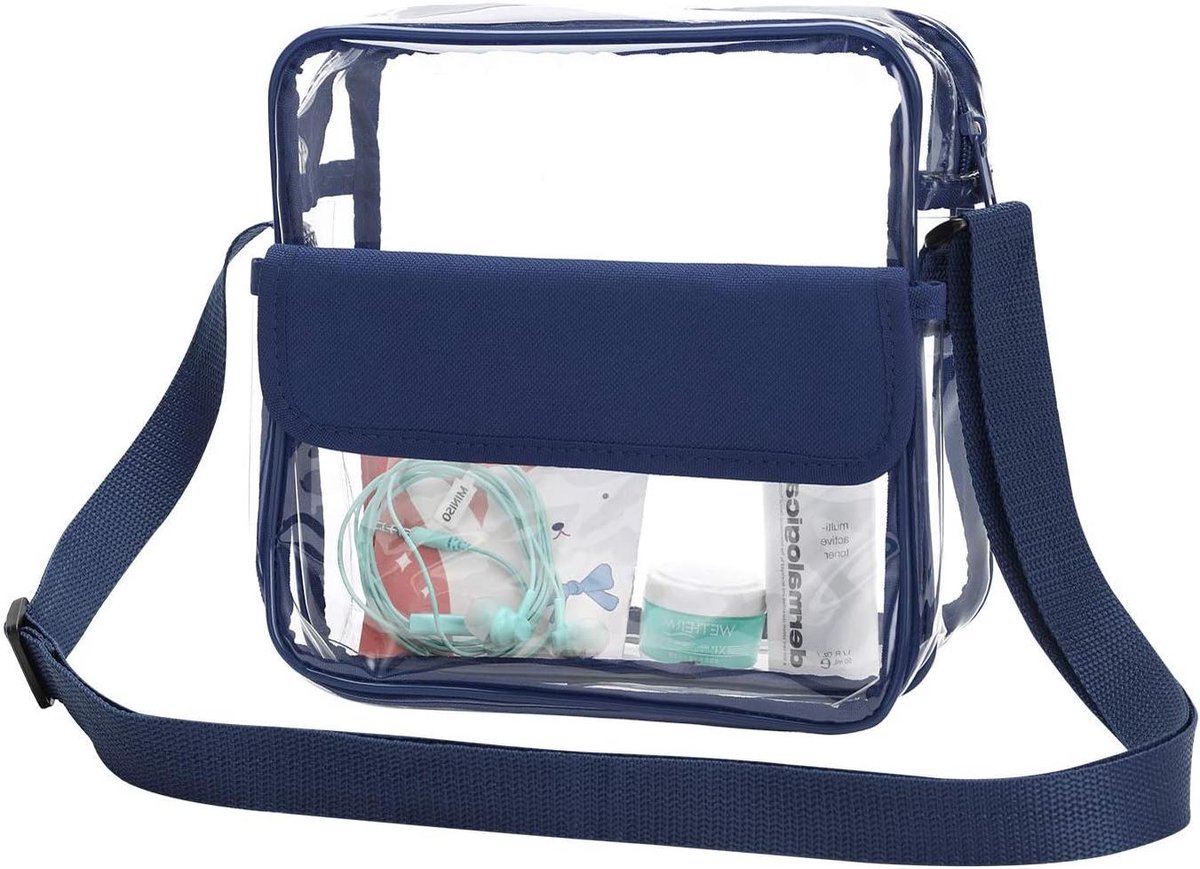 Transparante Schoudertas - Veiligheidstas City - Concerten en Festivals - Waterdicht PVC Materiaal - 20 x 20 x 7 cm