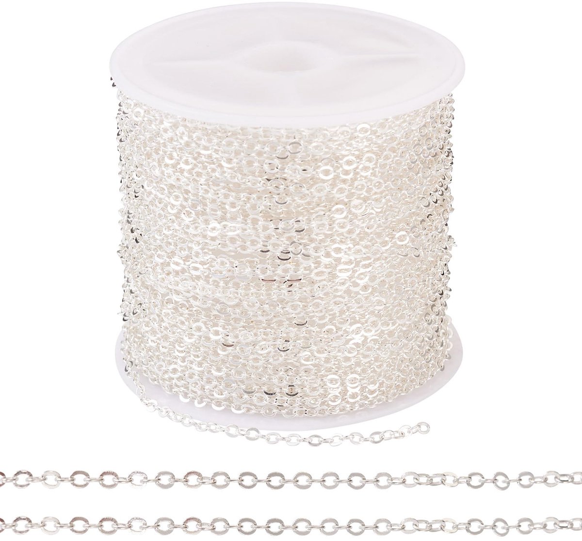 32.8 Voet Messing Gecoat Kruis Kabel Ketting Ijzer Platte Ovale Kabel Ketting Gesoldeerd Twisted Curb Chain 2x1.5x0.3mm Voor DIY Sieraden Maken Ambachten