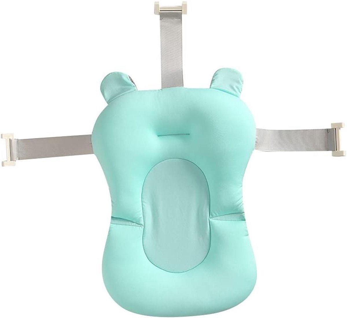 Babybadmat - Badkussen baby - Veilig badderen - Verstelbare gespen - 28x43 cm - Groen