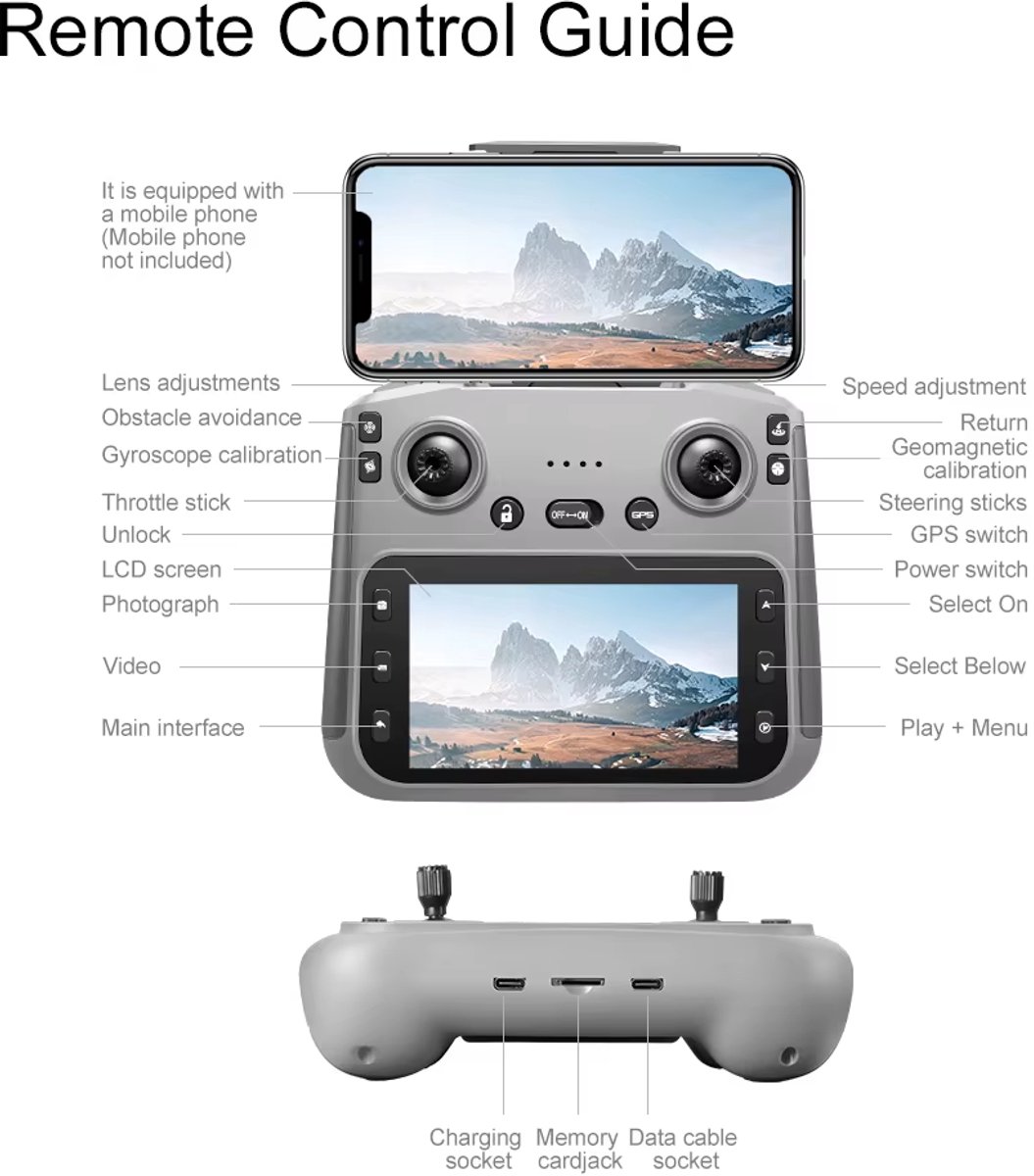 V168 Drone - Pro Max - 8K - 5G - Gps - Professionele - Hd Luchtfotografie - Dual-Camera - 2x 25 minuten vliegtijd - 1 KM bereik - 5GHz Wifi FPV -1 click return- GPS - 8K camera's - 2 batterijen - Zonder Vliegbewijs - Controller Met Groot Scherm thumbnail 4