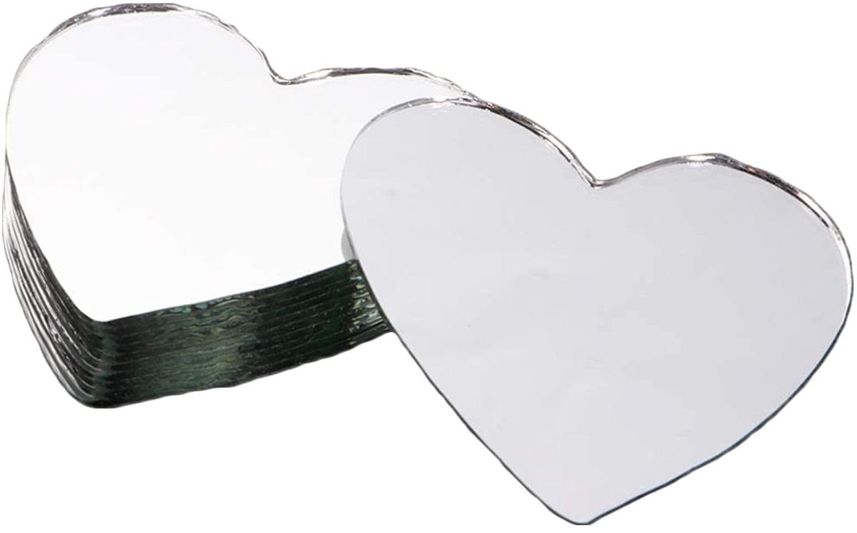 Dailygoods- Mini Spiegel Decoratief - Hart Spiegel Set - Wanddecoratie - Schoonheidsspiege