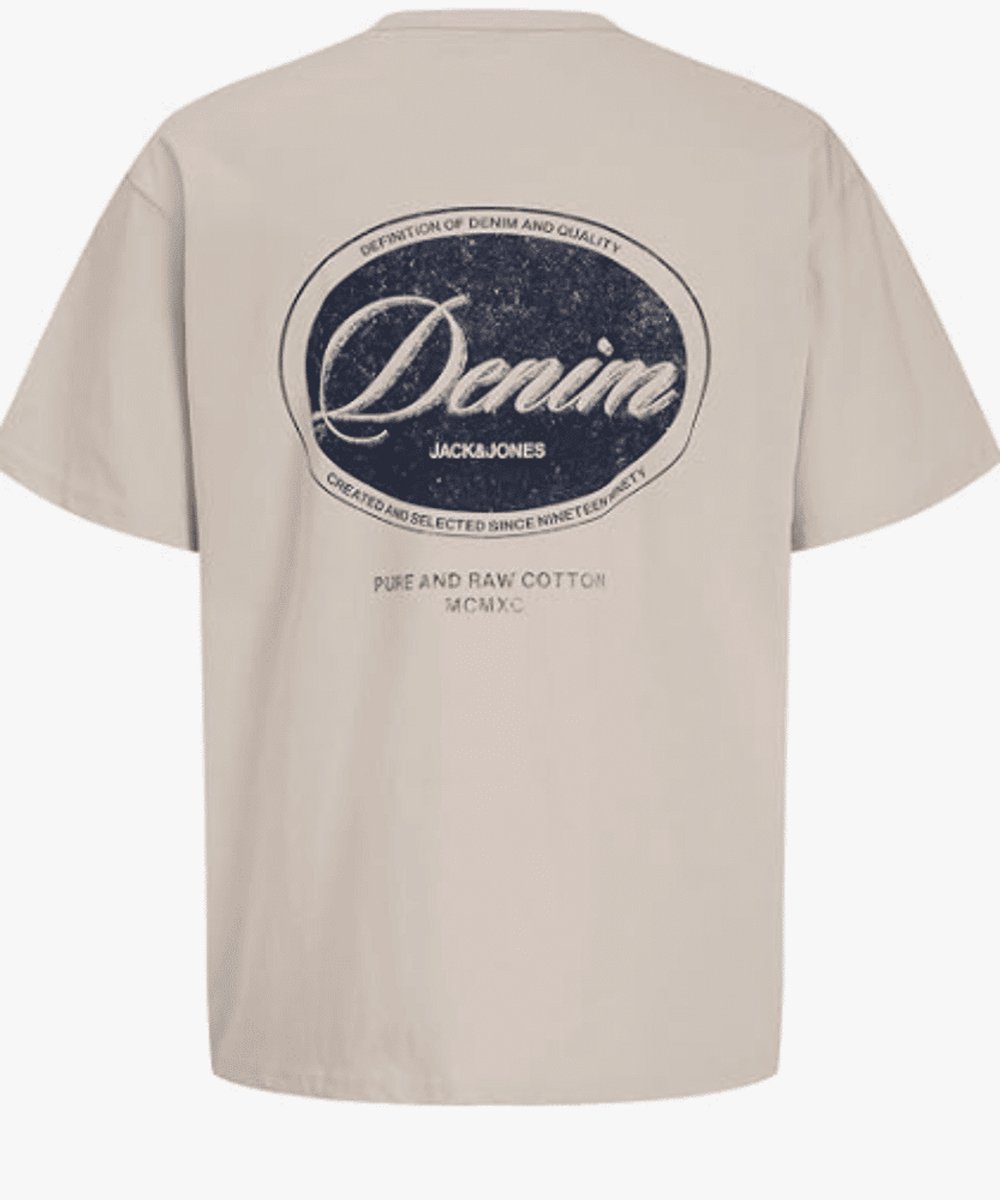 Jack&jones Jjandrej Tee Ss Crew Neck Moonbean | Beige | Maat: XXL