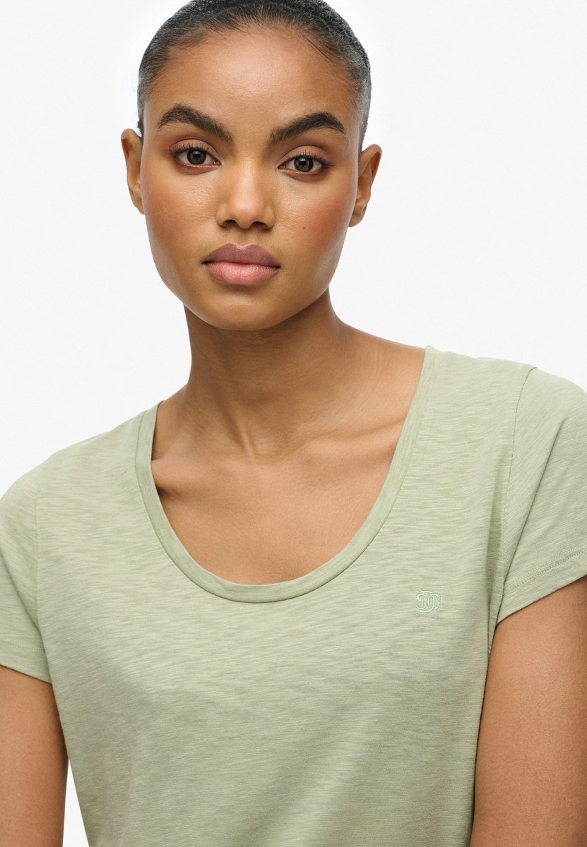 Superdry Studios T-shirt met slanke pasvorm Dames T-shirts Dusty Sage