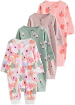 Next - Meisjes - Set van 4 babypyjama's - Bruin