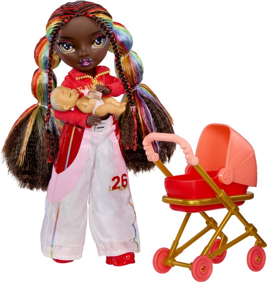 Rainbow High Jr. High™ Bestie Babysitters™ - Iris Bow, modepop van 23 cm van Rainbow High — afbeelding 3