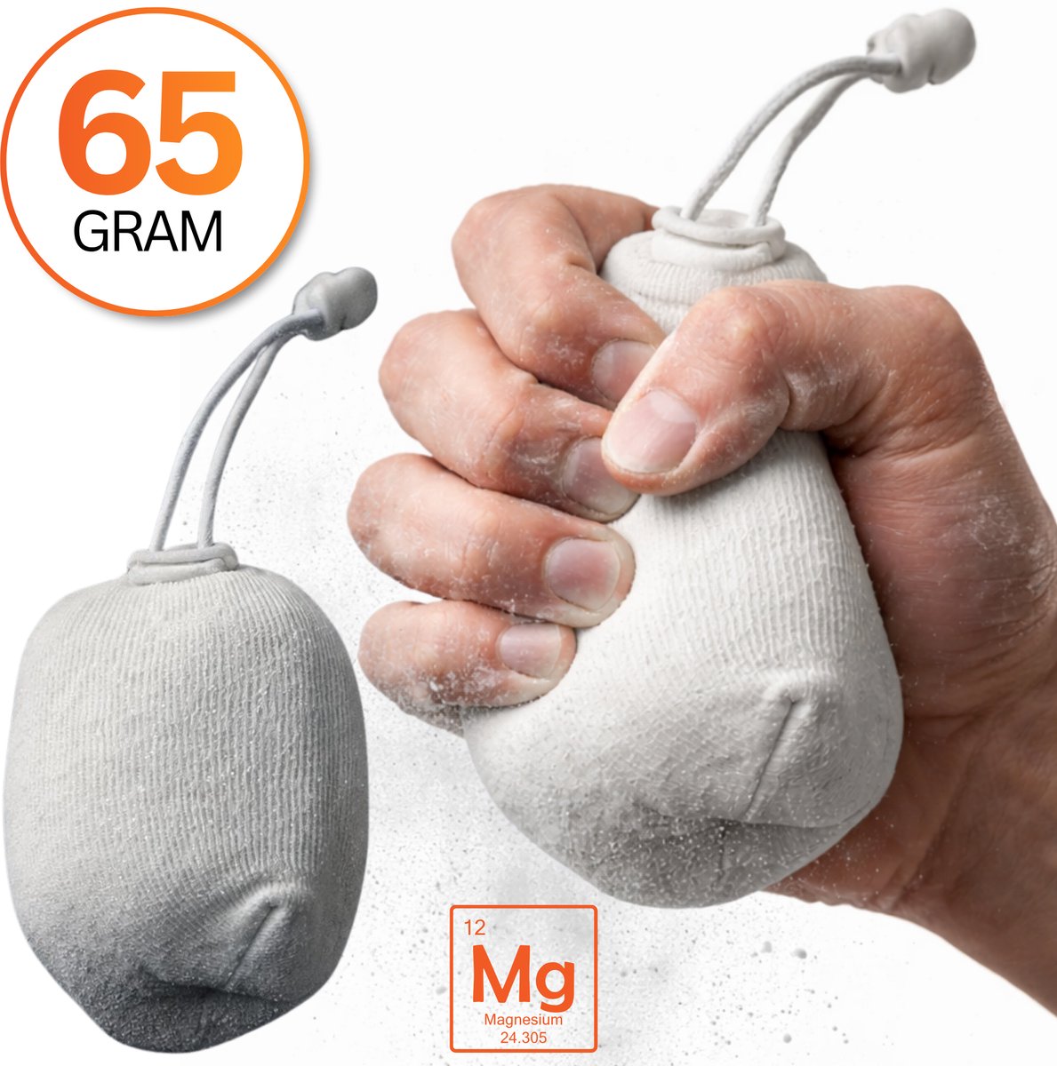 BvH Magnesium Poeder Pofzak 65g - Ultra Grip Chalk - Turnen - Boulderen - Klimmen - Crossfit - Kalk - Magnesiumpowder - Chalk Bag