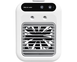Draagbare mini-airconditioner - Watergekoelde, energiebesparende luchtkoeler met 2 snelheden - Watertank van 500 ml, langdurige nevelproductie - Oplaadbare en via het stopcontact te gebruiken luchtkoeler