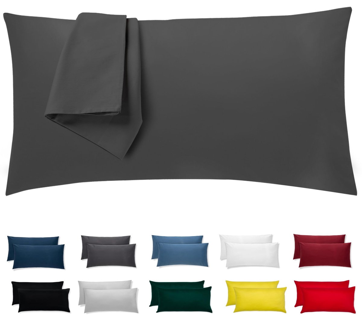 Kussenhoezen 30x50 cm Katoen 2-delige Set voor Bed en Sofa