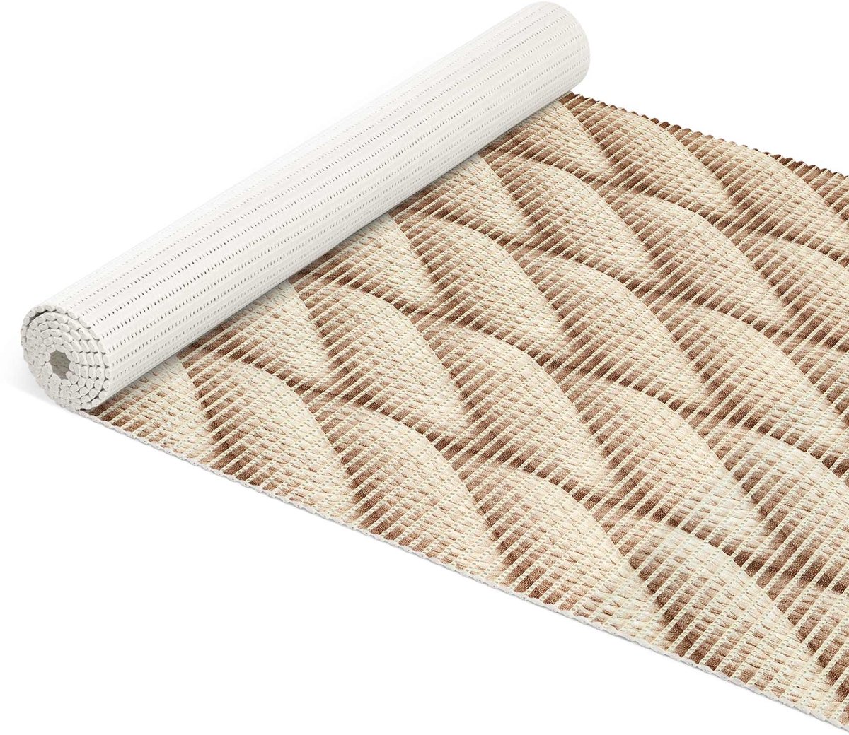 ANRO Badmat Touw Beige 65x400cm Antislip Douchemat Afwasbaar Sneldrogend