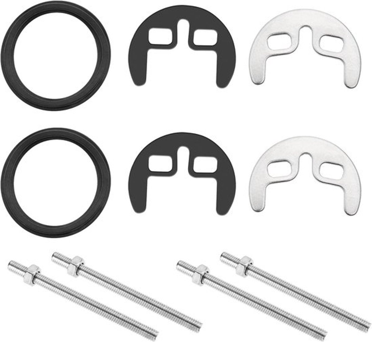 Monobloc Mengkraan Bevestiging - Montage Kit - Twee Gat - Rvs - Enkele Wastafel Tap - Vaststelling Set - Montage Accessoires - Keuken Badkamer - Geschikt voor - Kleur of model