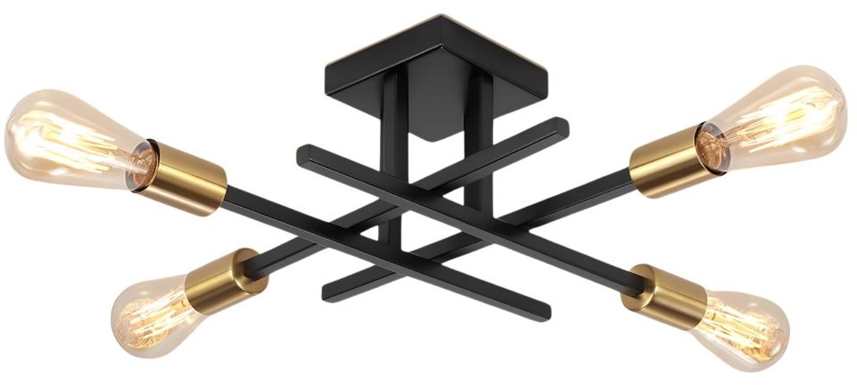 VALI® Hanglampen Eetkamer - Plafondlamp - Hanglamp - Zwart - 42cmx 14cm x 16cm