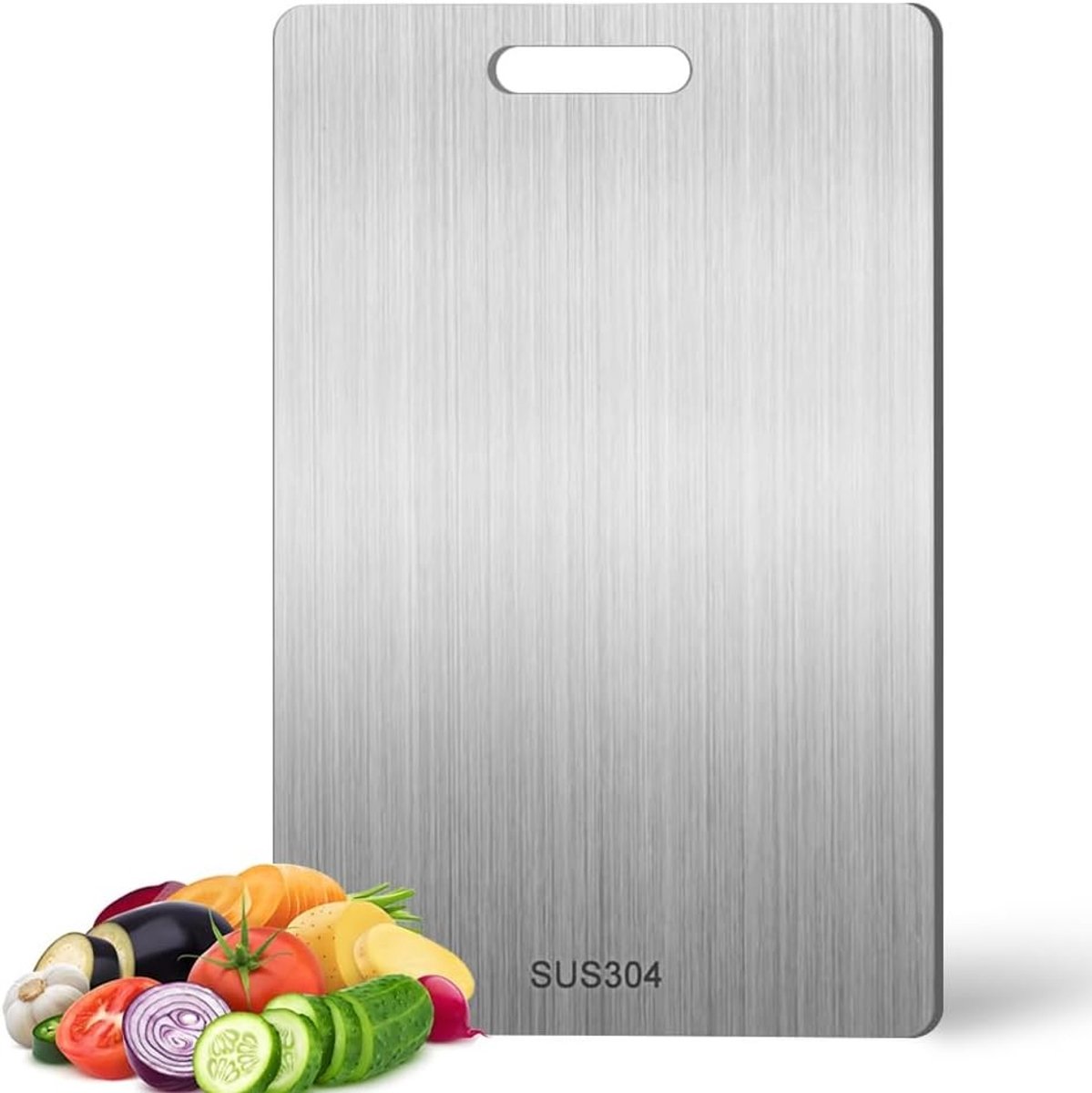 Snijplank - Zilver - 34 x 23 cm - Titanium - Voor Keuken en Barbecue