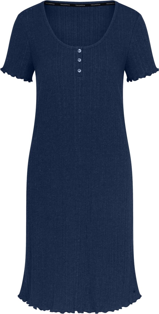 Triumph Versatile Rib NDK Dames Nachthemd - BLAUW