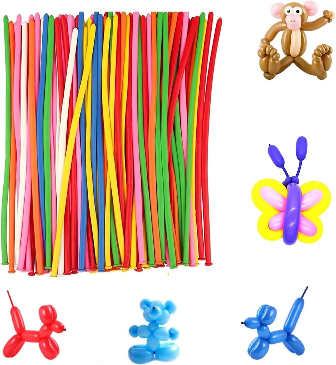 Modelleerballonnen - Gemengd - 30 cm - Latex - Voor Feestjes en Bruiloften