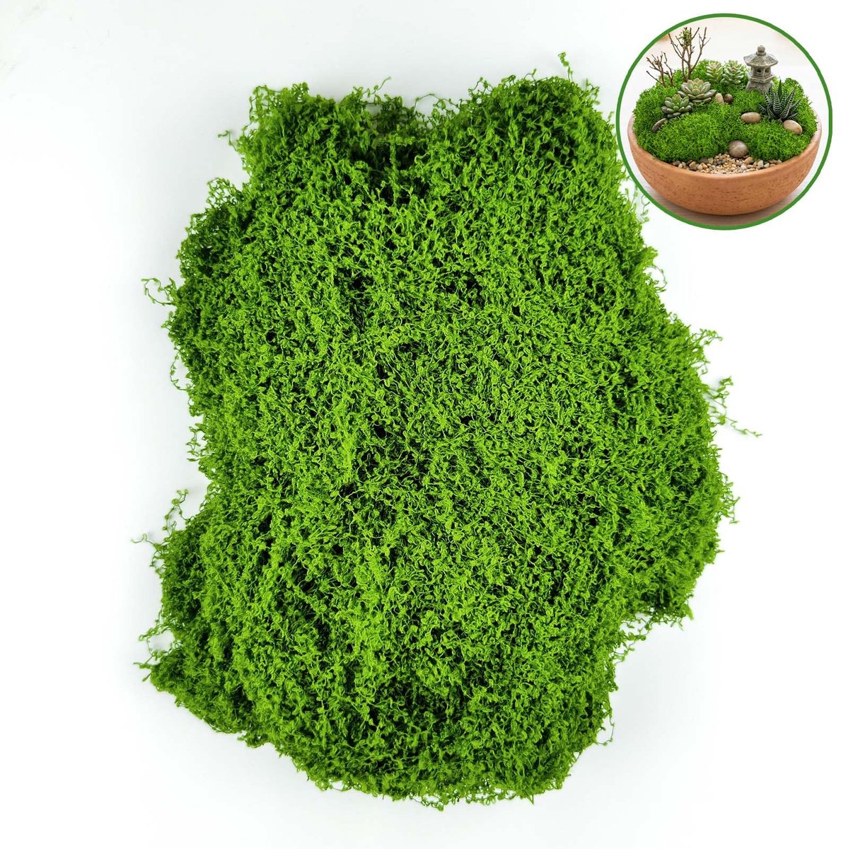 100g Kunstmoos in Grasgroen voor Decoratie en DIY-projecten