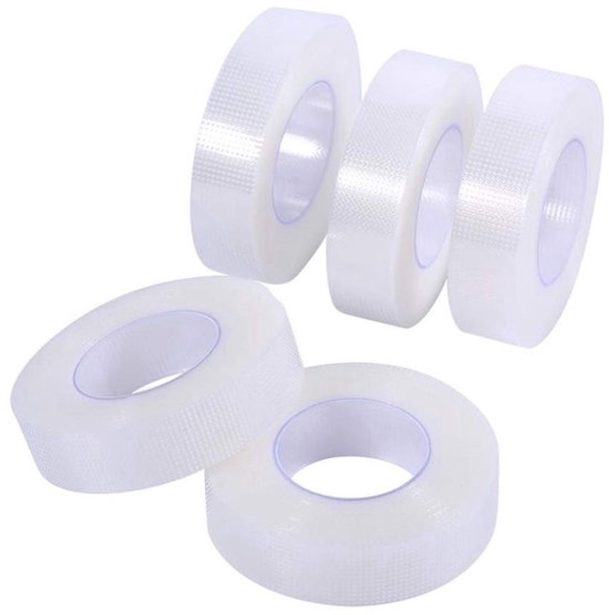 Transparante PE Tape voor Wimperextensions - Ademend, Hypoallergeen en Geschikt voor Make-up Tools - 5 Rollen