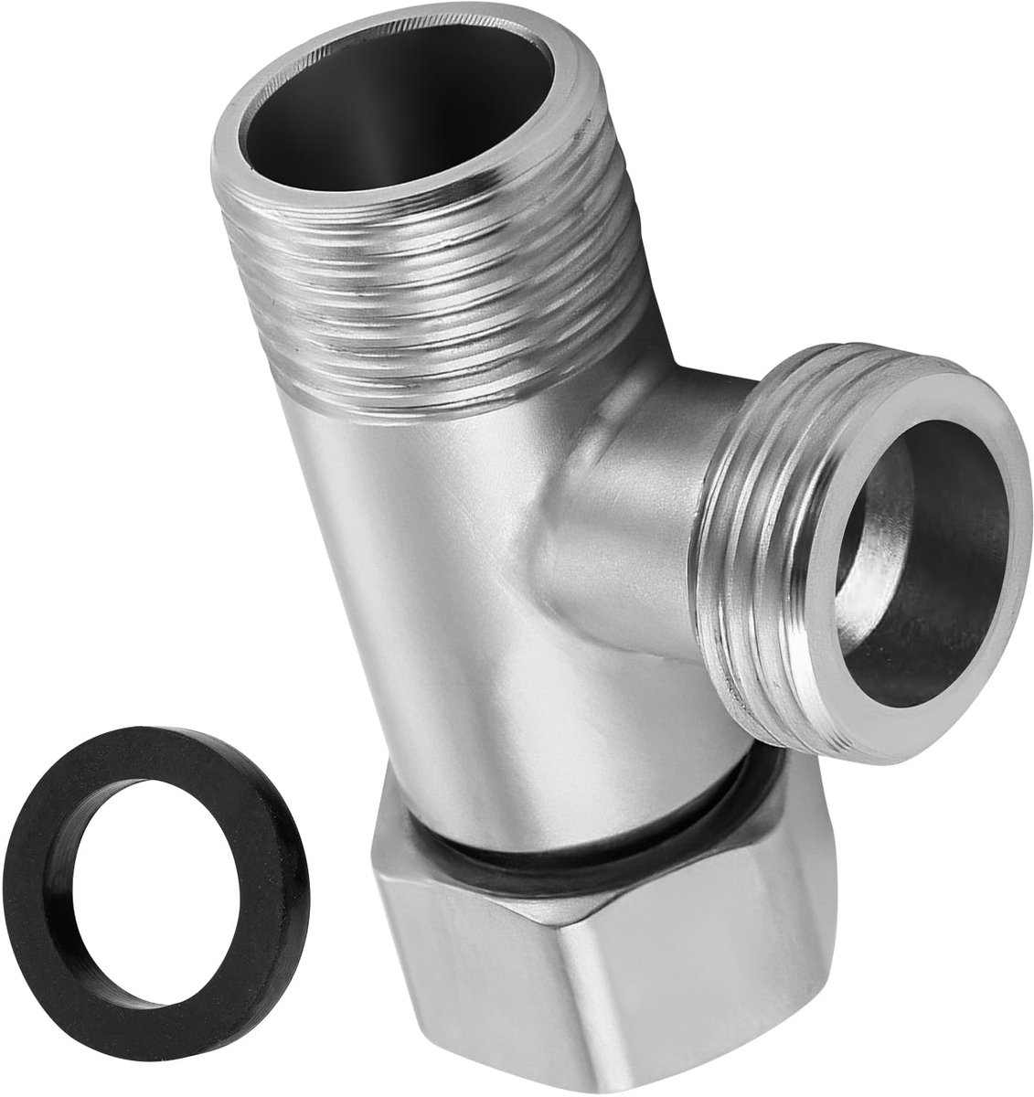 3-Wege T-Stuk Wateraansluitventiel 3/8" met 1/2" Aansluiting