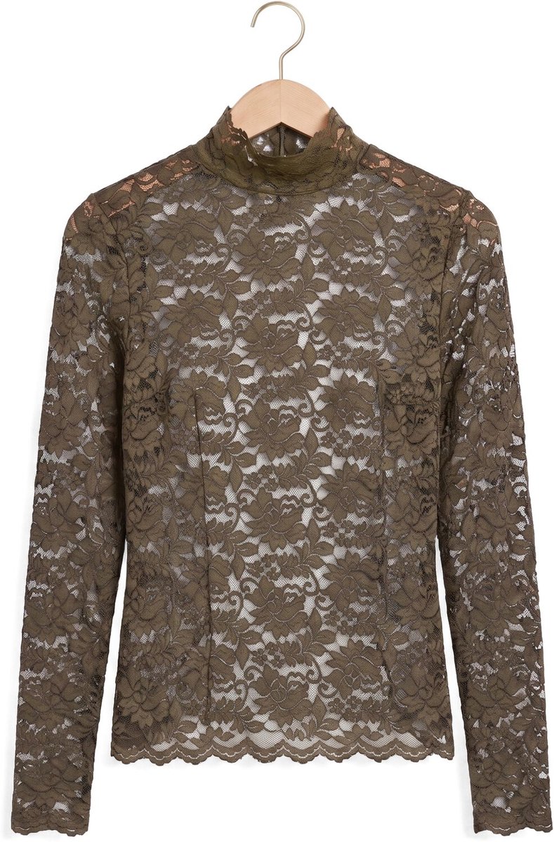 Notre-V Nv-ingelien Tops & T-shirts Dames - Shirt - Bruin - Maat XS