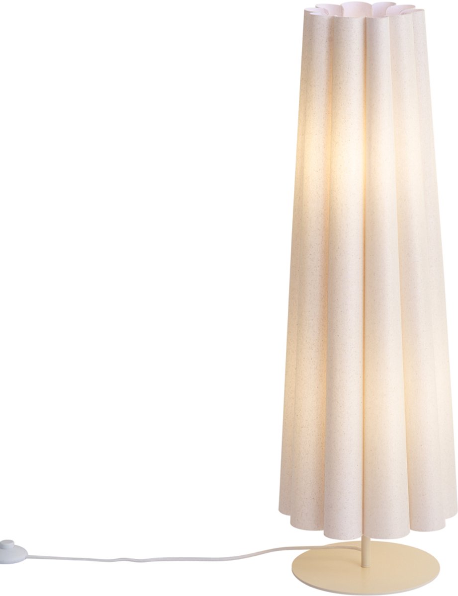 Qazqa japandi vloerlamp - Jenni - beige, max. 15W, geschikt voor led, 2-lichts, 85cm, ideaal als woonkamer lamp