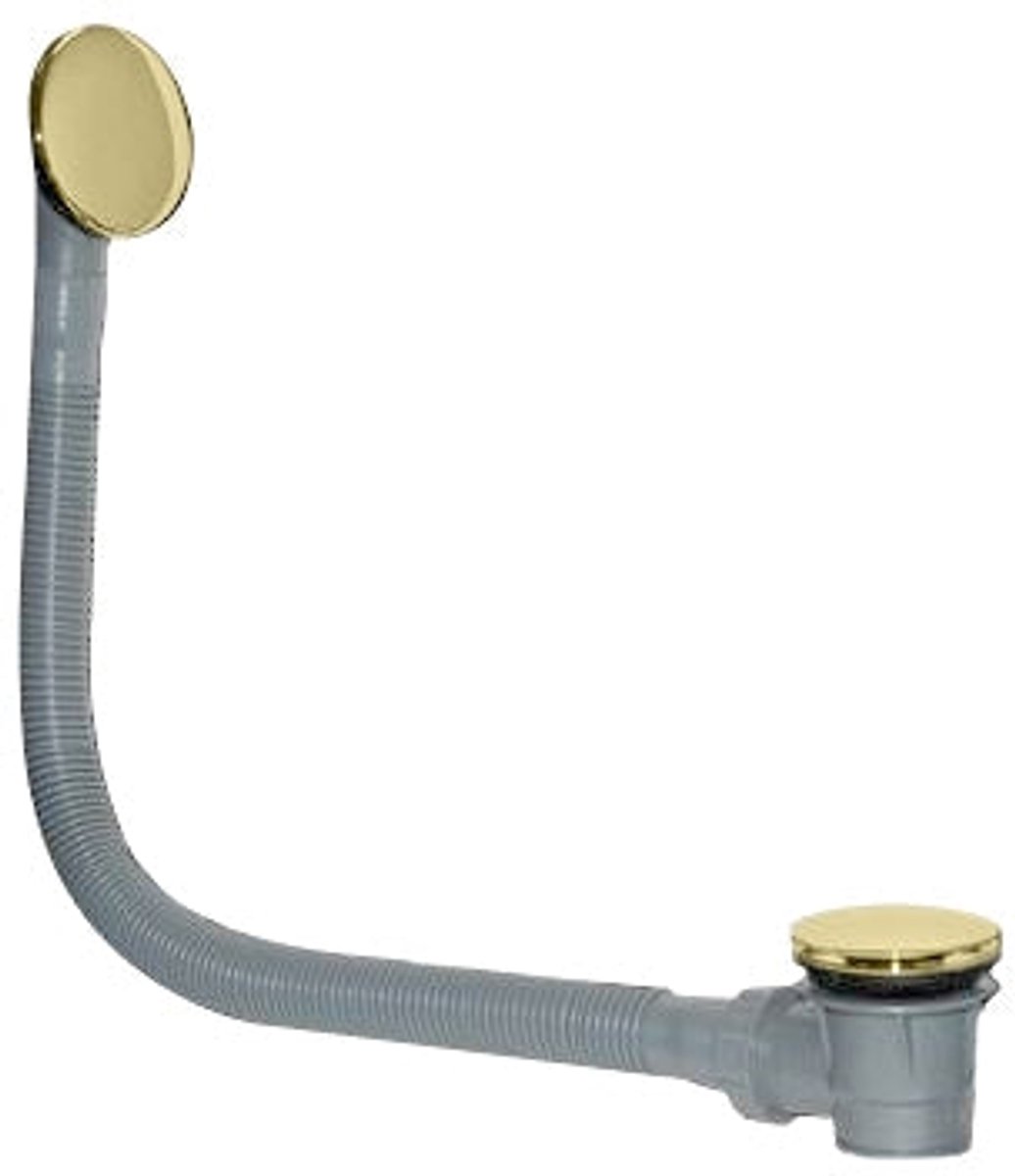 Klik badafvoerplug en overloop Sanitado Industry Vazia in mat goud