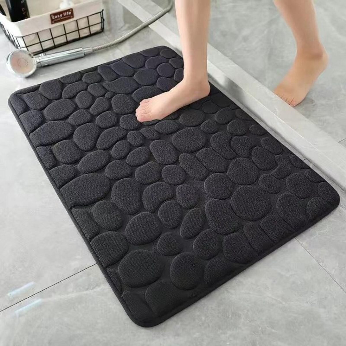 Badkamermat van traagschuim, antislip, wasbaar, zacht, 40x60 cm