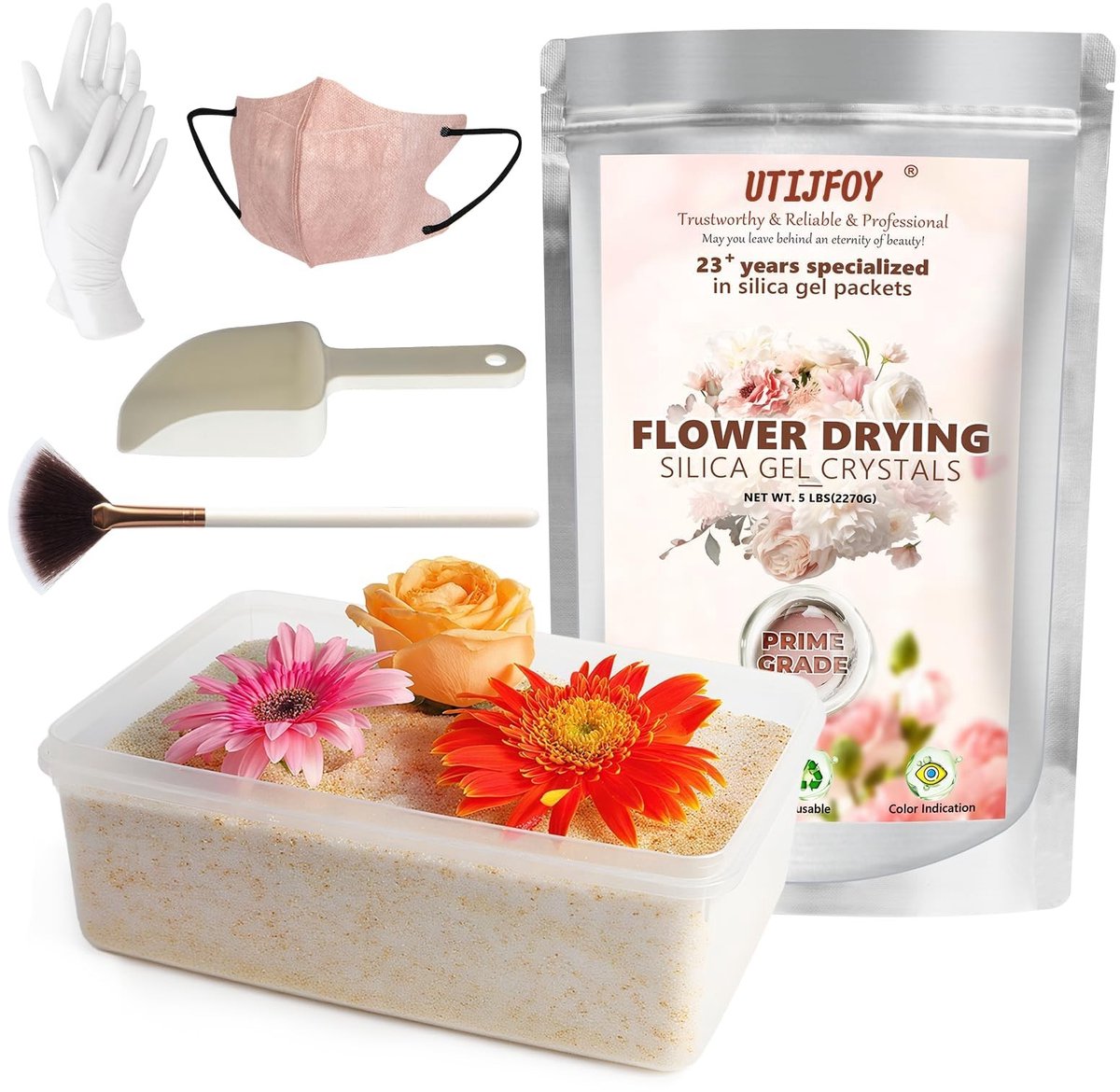 Solidchoice - 2L Silica Gel Kristallen voor Bloemen Droogproces