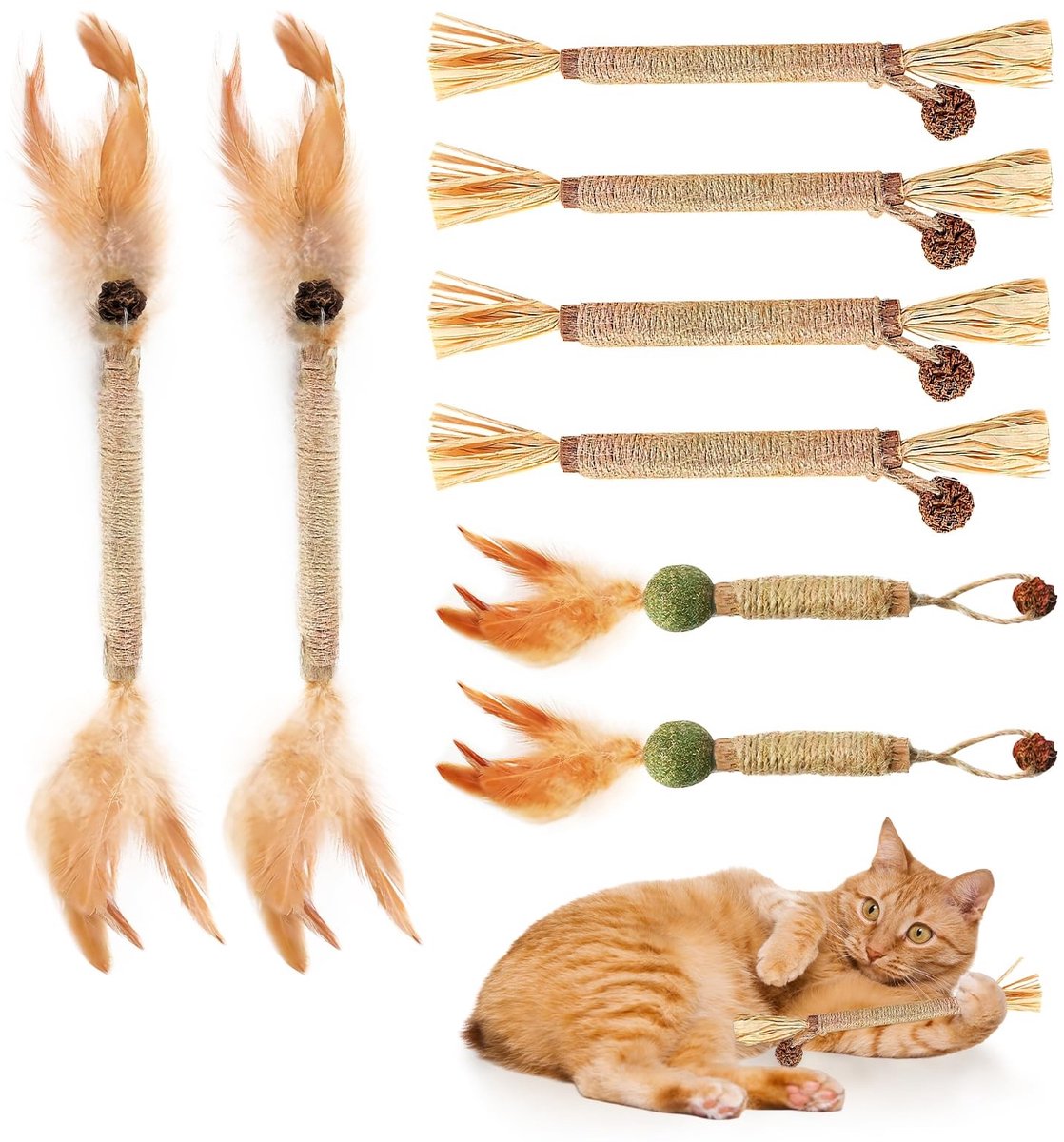 Solidchoice - Set van 8 Catnip Sticks voor Katten