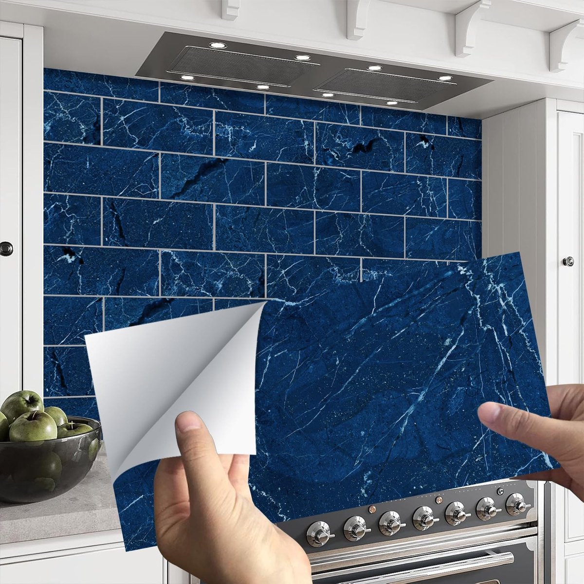 Solidchoice - Blauwe Peel and Stick Tegelstickers voor Wanddecoratie