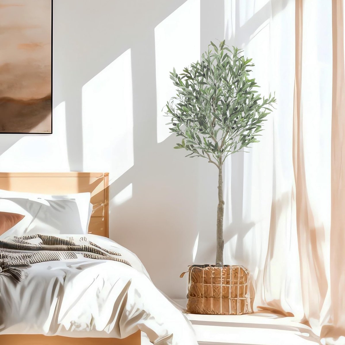 Solidchoice - Kunstmatige Olijfboom 150 cm in Pot voor Binnen