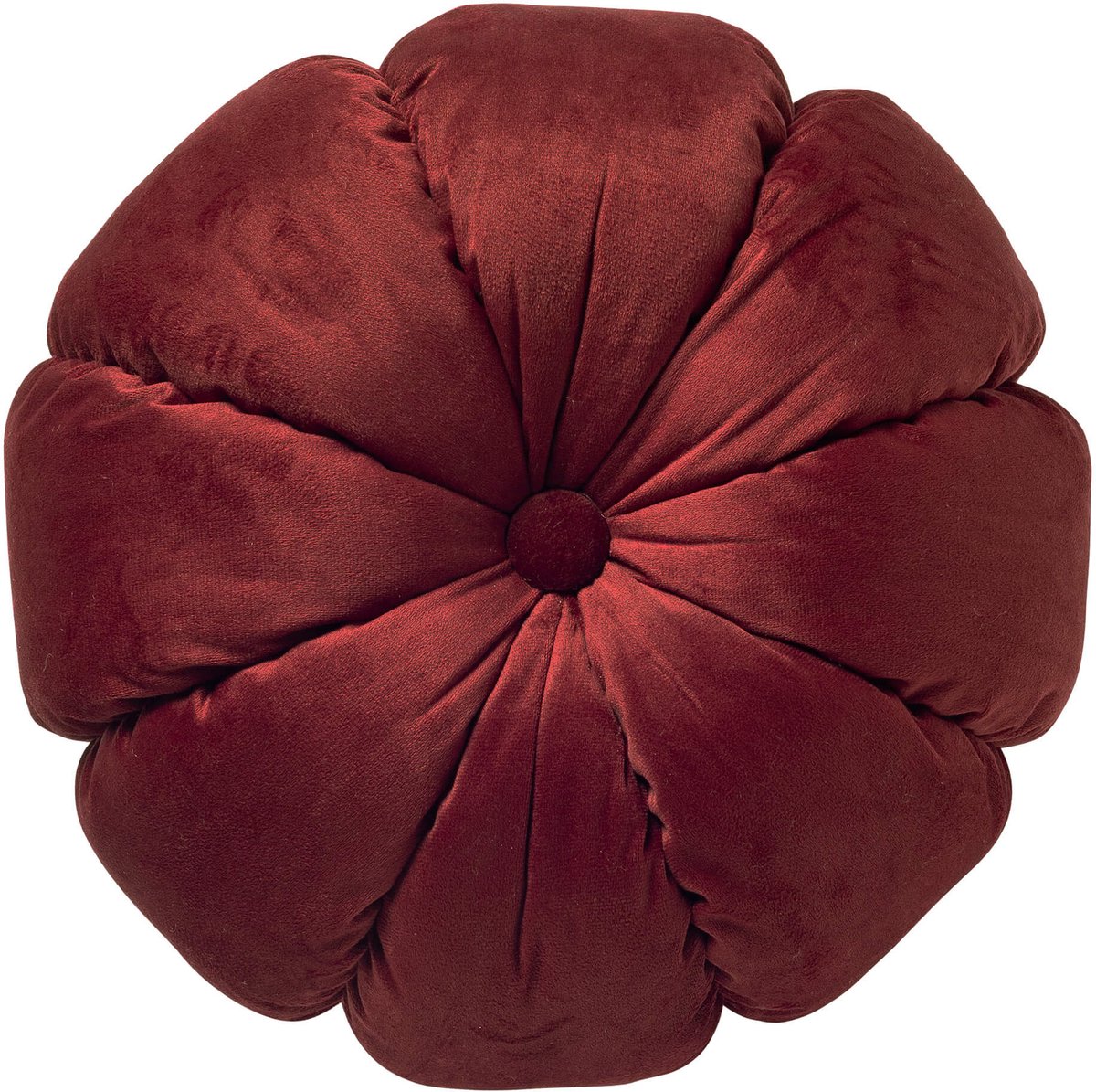 Dutch Decor - RAISA - sierkussen ∅38 cm - bloemkussen - Maroon Banner - rood