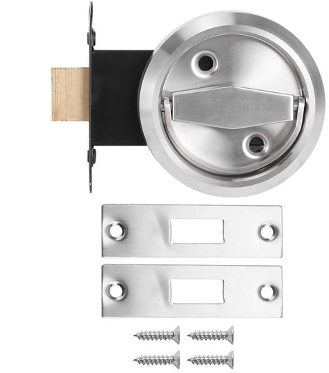 Deurslot Dubbelzijdig - 304 Roestvrij Staal - Ringgreep 75 x 54 mm - Geschikt voor Houten/Stalen Deuren - Toepassing Badkamer - Gewicht 350 g - Deurslotaccessoire