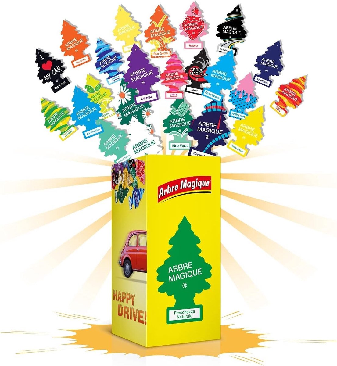 Solidchoice - Auto Luchtverfrisser Assortiment 24 Stuks