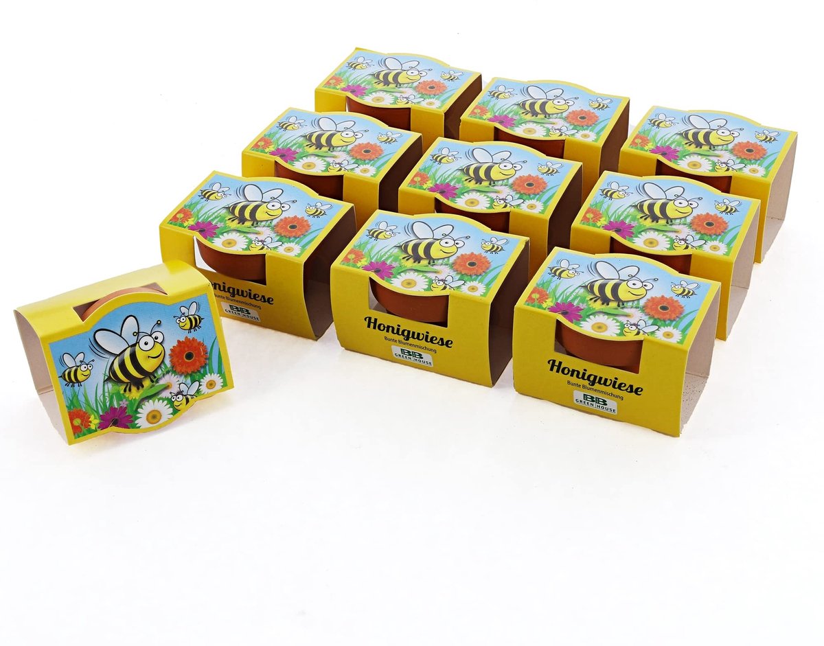 Solidchoice - Set van 10 Mini Planten met Bloemenzaden in Pot