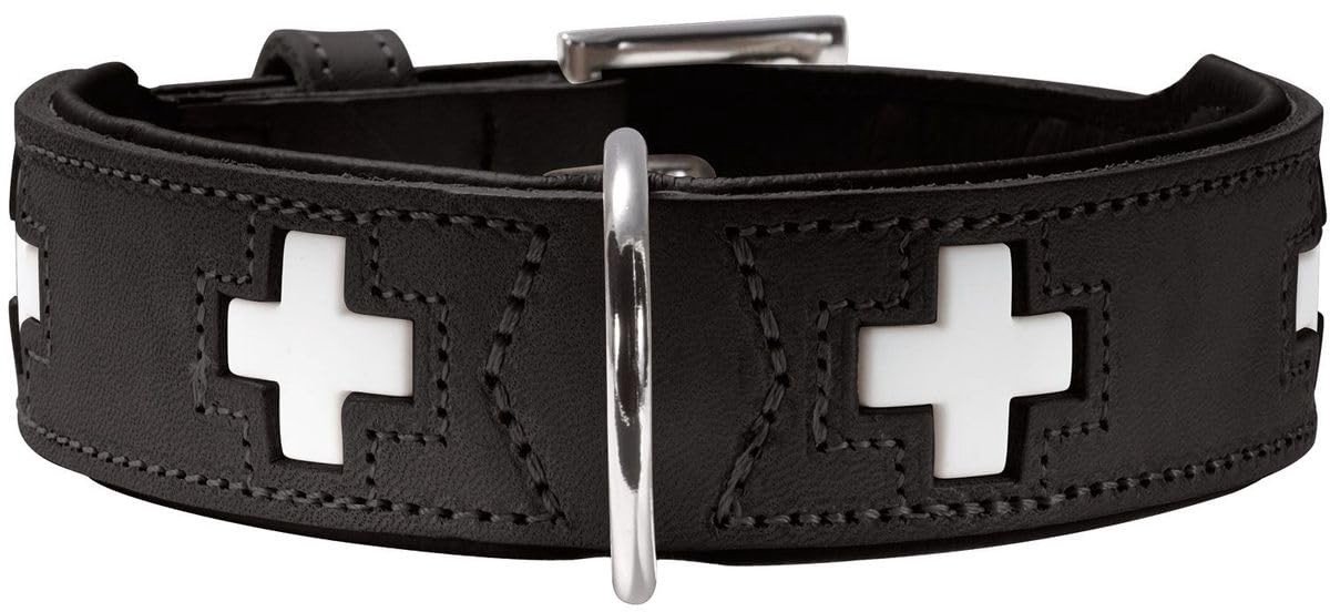 Solidchoice - Handgemaakte Hondenhalsband van Hoogwaardig Koeienleer 50 cm