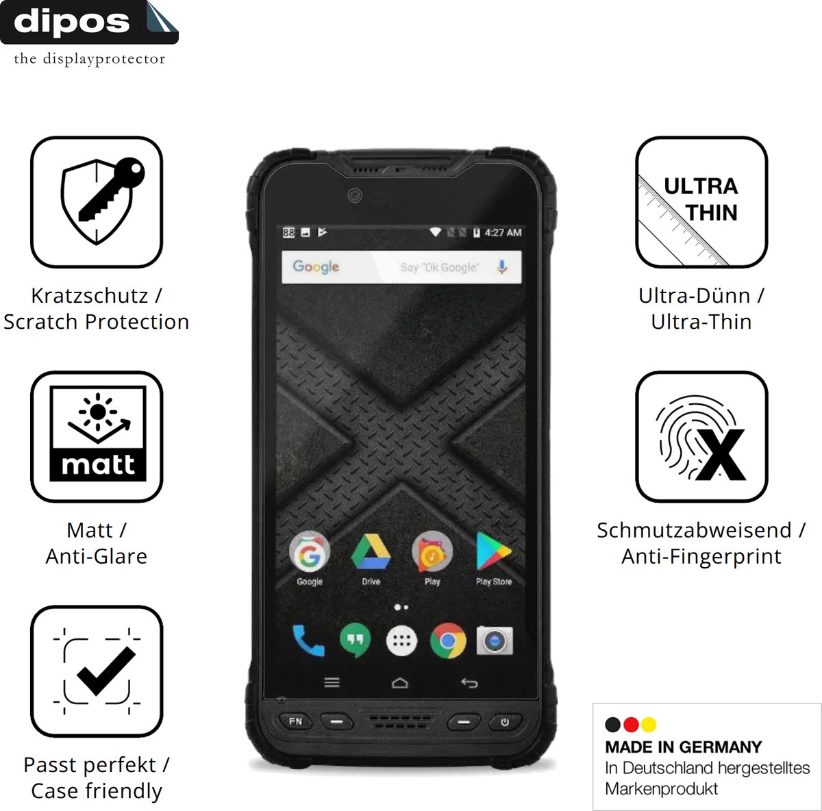 dipos – 4x Matte Beschermfolie geschikt voor Zebra Xplore M60 | Krasbestendige & antireflecterende Screenprotector Ultra-Thin